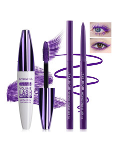 Conjunto Máscara y Delineador Púrpura LZXLUKGIR 5D Impermeable