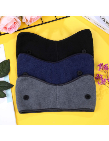 Calentadores de Oídos de Forro Polar Geyoga 3 Pcs Invierno
