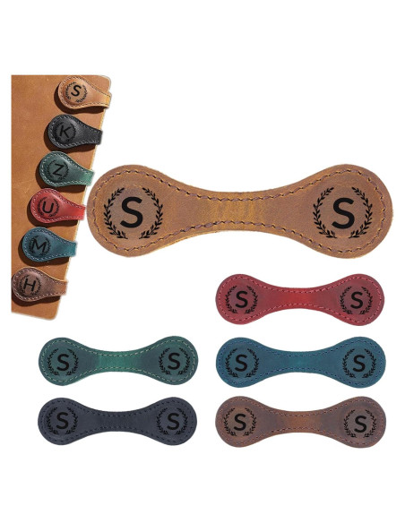 Marcador Magnético de Piel Sintética XMADZ 10x3 cm Marrón Claro