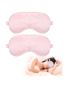 Máscara para dormir Molain 2 Piezas Seda Rosa Ajustable