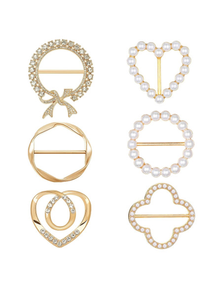 6 Clips de Anillo para Bufanda BOHUIZ - Elegantes y Duraderos