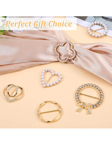 6 Clips de Anillo para Bufanda BOHUIZ - Elegantes y Duraderos