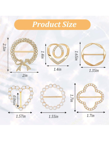 6 Clips de Anillo para Bufanda BOHUIZ - Elegantes y Duraderos