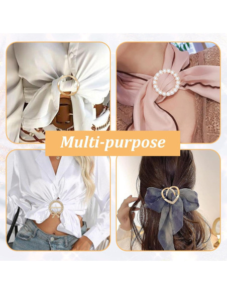 6 Clips de Anillo para Bufanda BOHUIZ - Elegantes y Duraderos