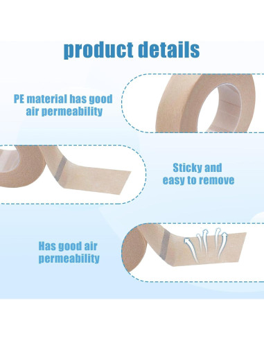 Cinta Micro Pore Nouiseuns - 8 Rollos 1.25 cm x 9.14 m