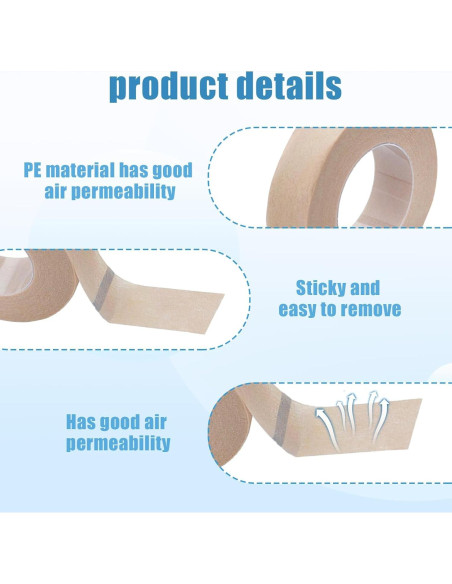 Cinta Micro Pore Nouiseuns - 8 Rollos 1.25 cm x 9.14 m