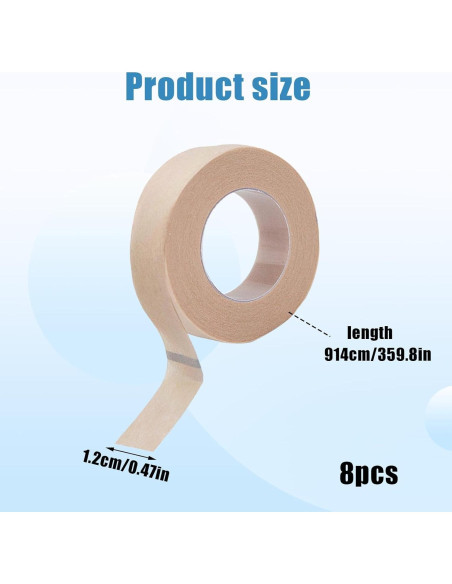 Cinta Micro Pore Nouiseuns - 8 Rollos 1.25 cm x 9.14 m