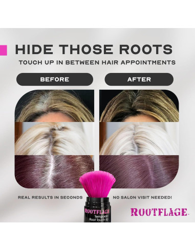 Rootflage Tinte Temporal para Raíces Color Gris Titanio 85g