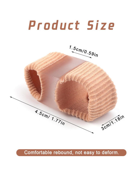 Separadores de Dedos de Gel Gosknor - 4 Piezas, Alineadores Elásticos