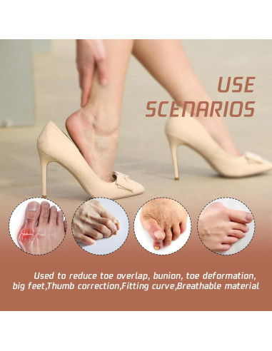 Separadores de Dedos de Gel Gosknor - 4 Piezas, Alineadores Elásticos