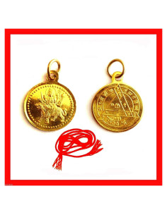 Colgante Yantra Maa Durga ClearZip - Locket Hilo Rojo 6.81x4.19cm