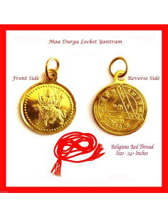Colgante Yantra Maa Durga ClearZip - Locket Hilo Rojo 6.81x4.19cm 2