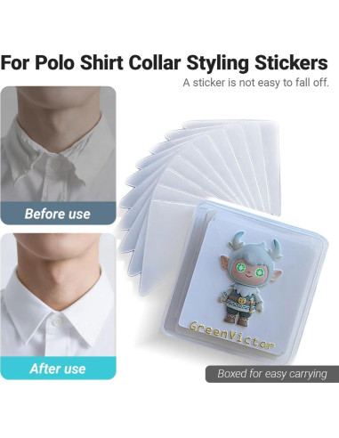 Soportes de Cuello Transparentes Green Victor - 60 Piezas PVC