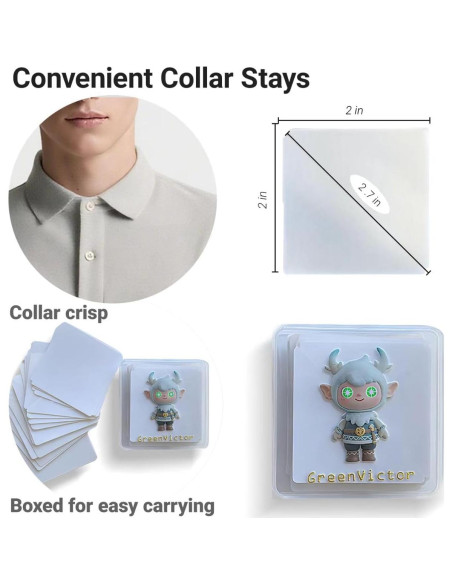 Soportes de Cuello Transparentes Green Victor - 60 Piezas PVC