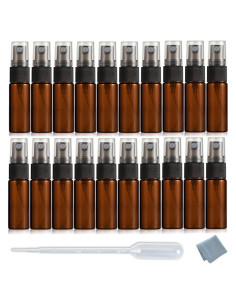 20 Botellas Vacías Ámbar 5ml Elfenstall con Pipeta y Paño