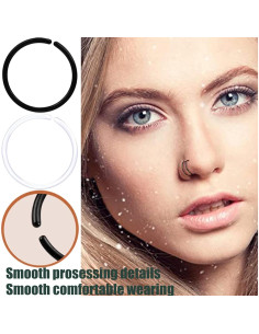 100 Aros Antialérgicos 20G Unisex OwlkOrmy para Oídos y Nariz 2