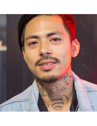 6 Aros Nasales 316L Acero Quirúrgico Oro 8mm para Mujeres