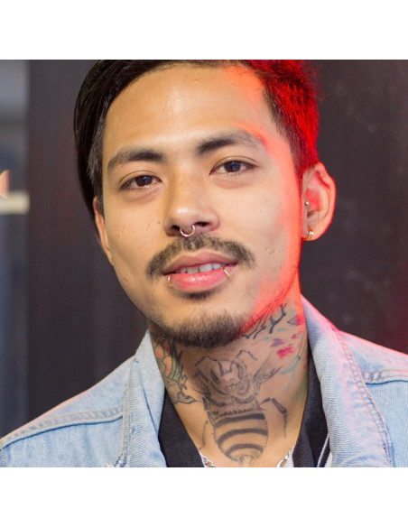 6 Aros Nasales 316L Acero Quirúrgico Oro 8mm para Mujeres