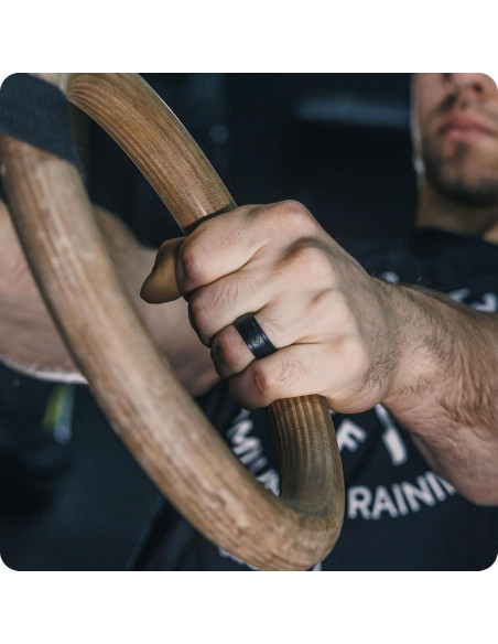 Anillo de Silicona Rinfit para Hombres 9mm Negro - Boda