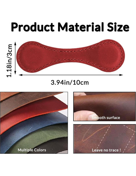 Marcador Magnético de Piel Sintética XMADZ 10x3 cm Marrón Claro