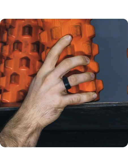 Anillo de Silicona Rinfit para Hombres 9mm Negro - Boda