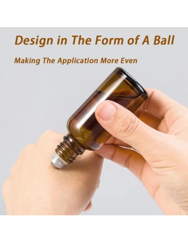 Paquete de 4 botellas rodantes de vidrio ámbar 5ml DreamAug