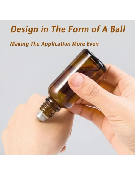 Paquete de 4 botellas rodantes de vidrio ámbar 5ml DreamAug