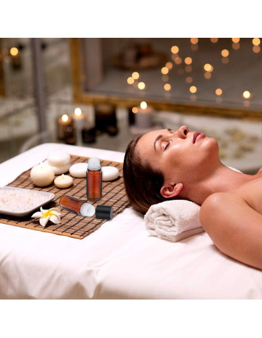 Botellas de vidrio marrón 50ml YUXIANLB 2pcs rodantes vacías