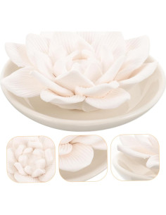 Difusor de Aceite Esencial Ipetboom de Yeso Blanco 8.5cm 2