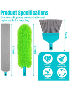 Kit de Plumeros RLOW 6 PZS Extensibles y Flexibles para Limpieza 2