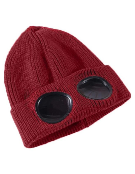 Gorro de Lana Tejido Unisex MansWill Rojo Vino para Invierno
