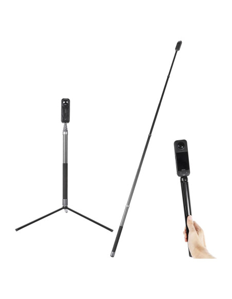 Palo de Selfie PellKing 3m Fibra de Carbono + Trípode 29cm Aluminio