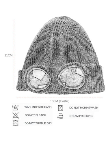 Gorro de Lana Tejido Unisex MansWill Rojo Vino para Invierno