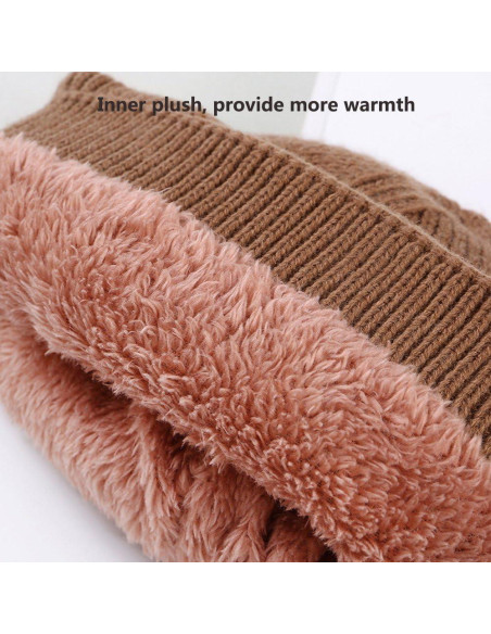 Gorro de Lana Tejido Unisex MansWill Rojo Vino para Invierno