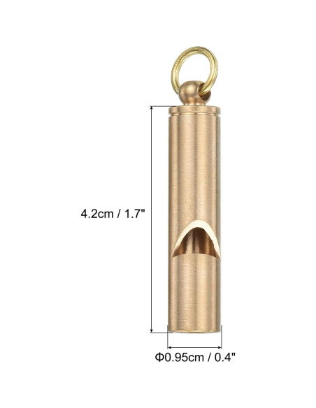 Silbato de Emergencia PATIKIL de Latón, 4.2 cm, Super Ruidoso