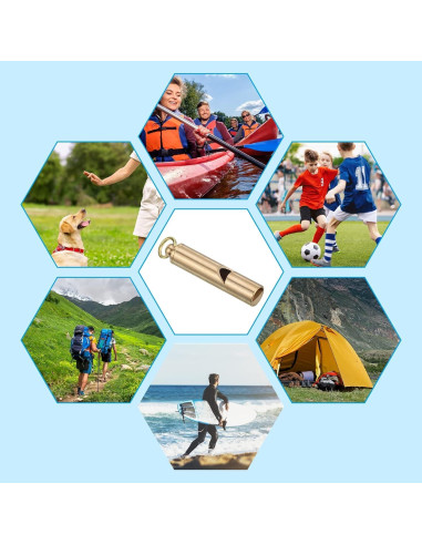 Silbato de Emergencia PATIKIL de Latón, 4.2 cm, Super Ruidoso