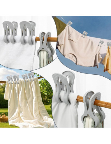 Pinzas para Toallas de Playa LERAO - Paquete de 4, Alta Resistencia