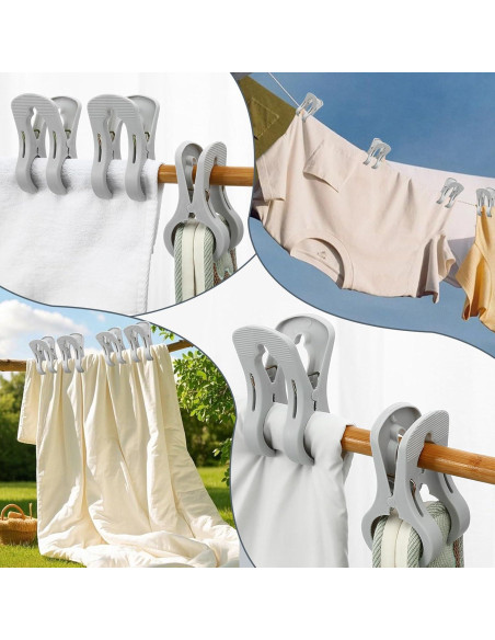 Pinzas para Toallas de Playa LERAO - Paquete de 4, Alta Resistencia