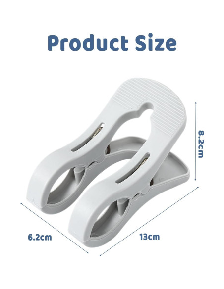 Pinzas para Toallas de Playa LERAO - Paquete de 4, Alta Resistencia