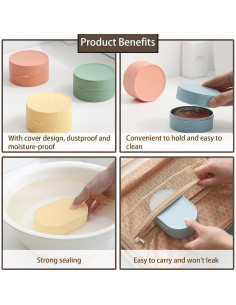 Estuche de Viaje para Jabón Incauca 4 Colores Redondo 8x8cm 2