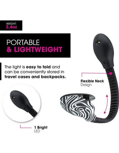 Luz de Libro Recargable WITHit French Bull Mármol Negro