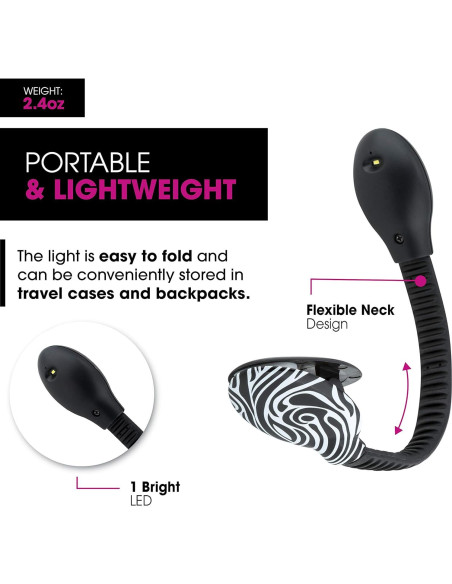 Luz de Libro Recargable WITHit French Bull Mármol Negro