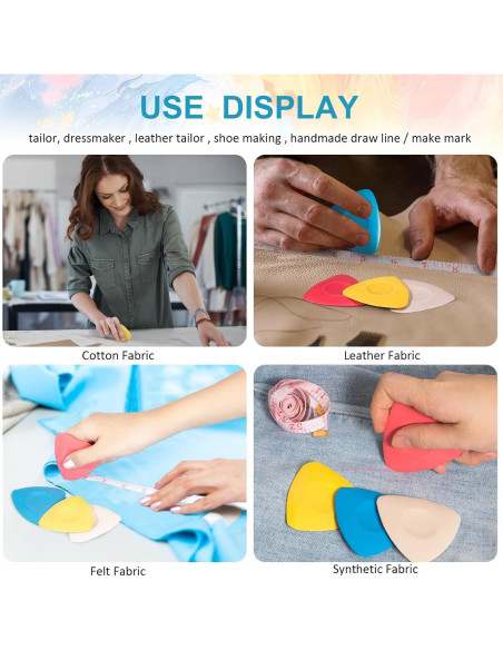 Paquete de 4 Tizas de Sastre Soecskot Lavables para Costura