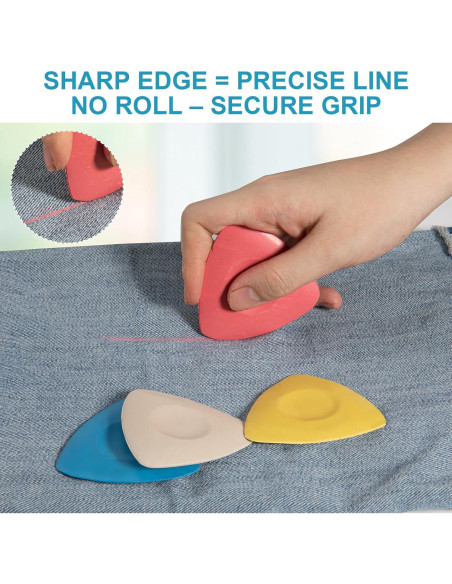 Paquete de 4 Tizas de Sastre Soecskot Lavables para Costura