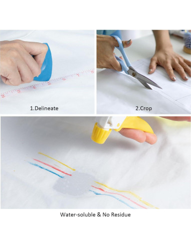 Paquete de 4 Tizas de Sastre Soecskot Lavables para Costura