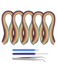 Conjunto de Tiras de Papel Quilling Enenes 36 Colores 54 cm