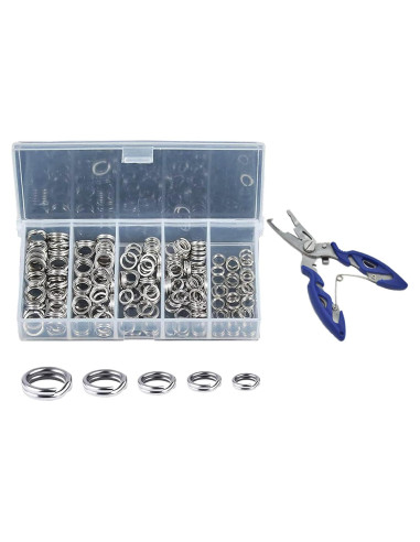 200 Anillos de Salto Doble Halyuhn 5-9 mm Acero Inoxidable