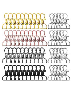 LEOBRO 60 Ganchos de Garra de Langosta para Llaveros - 5 Colores