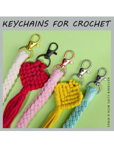 LEOBRO 60 Ganchos de Garra de Langosta para Llaveros - 5 Colores 2