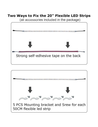 Kit de Iluminación Bajo Gabinete Litever 6 Tiras LED 50 cm 24W